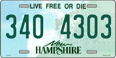 NH license plate 3404303