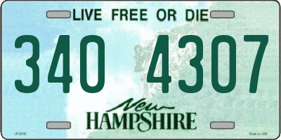 NH license plate 3404307