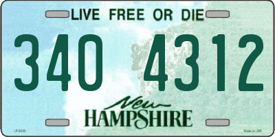 NH license plate 3404312
