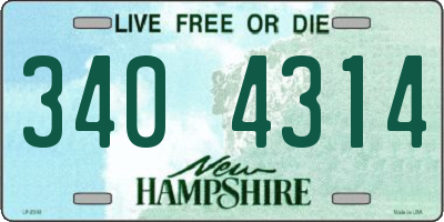 NH license plate 3404314