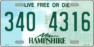 NH license plate 3404316