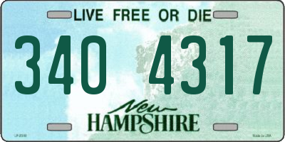 NH license plate 3404317