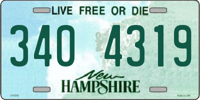 NH license plate 3404319