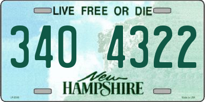 NH license plate 3404322