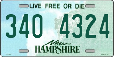 NH license plate 3404324