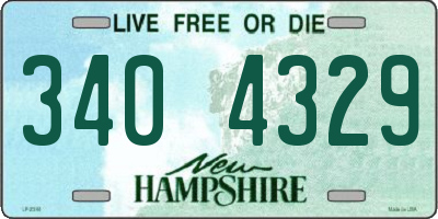 NH license plate 3404329