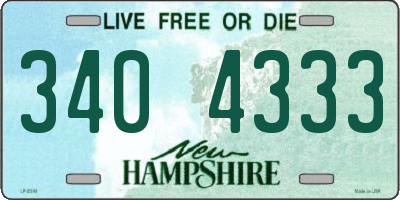 NH license plate 3404333
