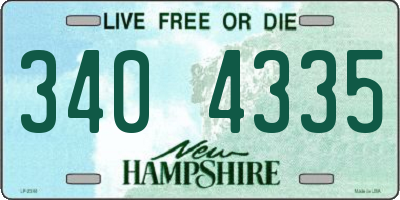NH license plate 3404335