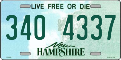 NH license plate 3404337