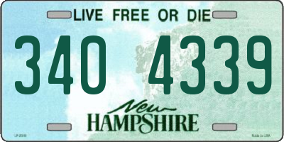 NH license plate 3404339
