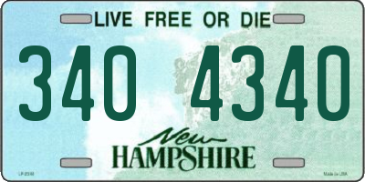 NH license plate 3404340