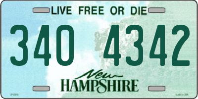 NH license plate 3404342