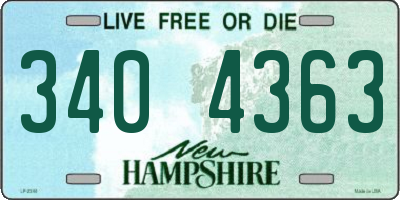 NH license plate 3404363