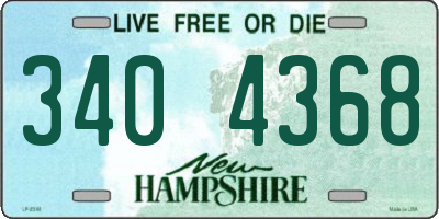 NH license plate 3404368