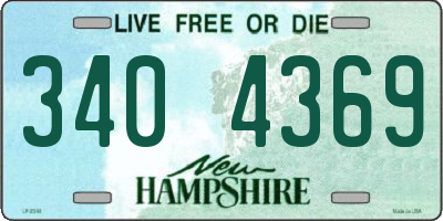 NH license plate 3404369