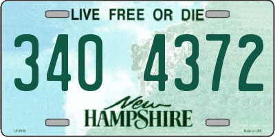 NH license plate 3404372