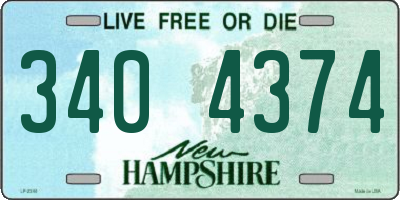 NH license plate 3404374