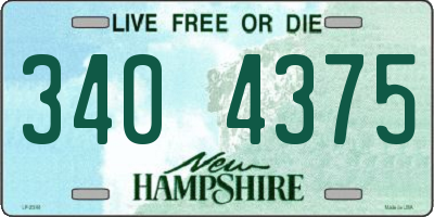 NH license plate 3404375