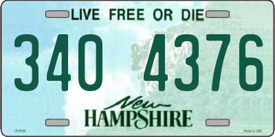 NH license plate 3404376