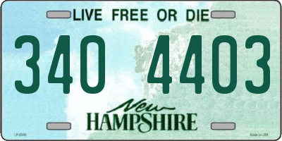 NH license plate 3404403