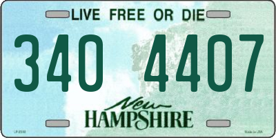 NH license plate 3404407