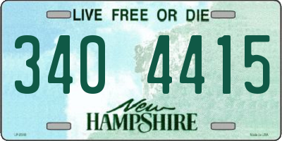 NH license plate 3404415