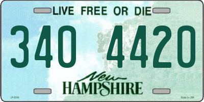 NH license plate 3404420