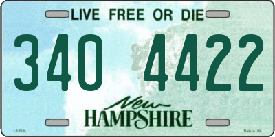 NH license plate 3404422