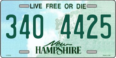 NH license plate 3404425