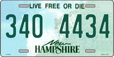 NH license plate 3404434
