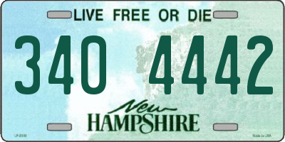 NH license plate 3404442