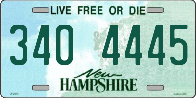 NH license plate 3404445