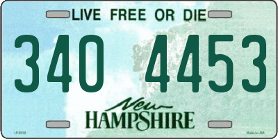 NH license plate 3404453