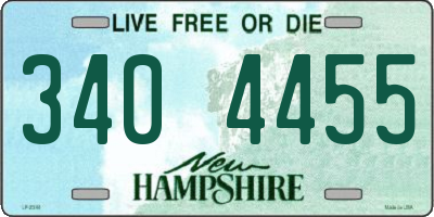 NH license plate 3404455