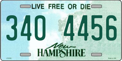 NH license plate 3404456