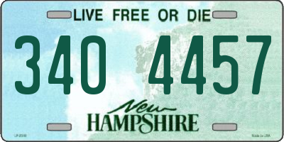 NH license plate 3404457