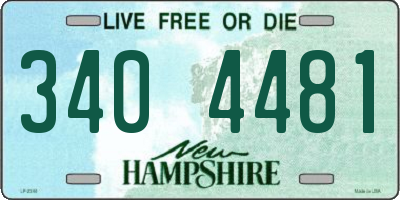 NH license plate 3404481