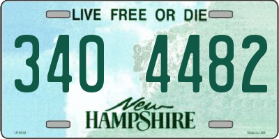 NH license plate 3404482