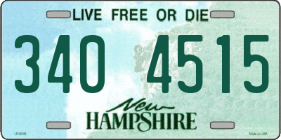 NH license plate 3404515