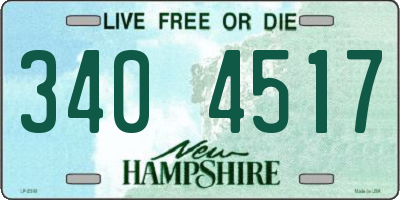 NH license plate 3404517