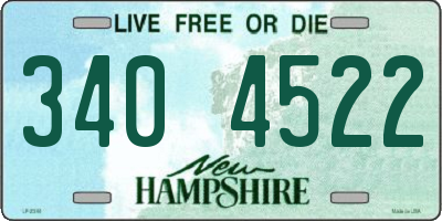 NH license plate 3404522