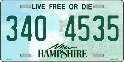 NH license plate 3404535