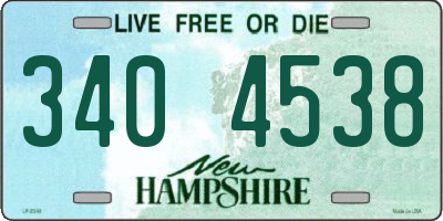 NH license plate 3404538