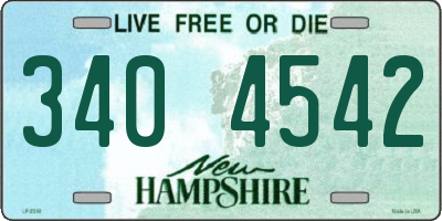 NH license plate 3404542