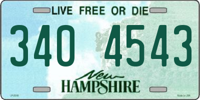 NH license plate 3404543