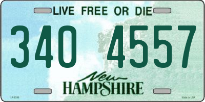 NH license plate 3404557
