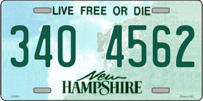 NH license plate 3404562
