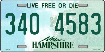 NH license plate 3404583