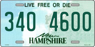 NH license plate 3404600