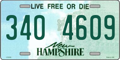 NH license plate 3404609